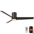 Immax NEO 07135-B - Ventilateur de plafond FRESH LED/18W/230V Wi-Fi Tuya noir + Télécommande