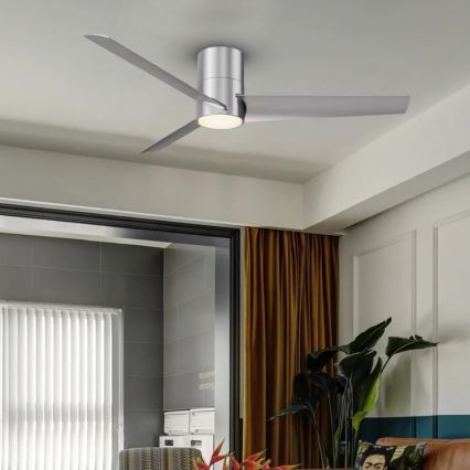 Immax NEO 07135-S - Ventilateur de plafond à intensité variable FRESH LED/18W/230V Wi-Fi Tuya chrome mat + télécommande