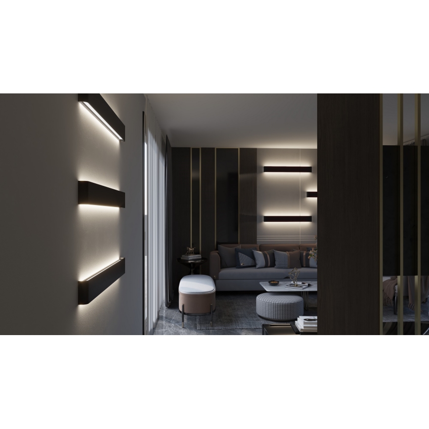 Immax NEO 07137-B - LED SMART Dimbare wandlamp LINEA zwart LED/40W/230V + afstandsbediening 76 cm Tuya ZigBee