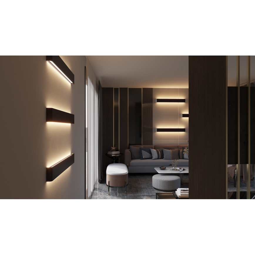 Immax NEO 07137-B - LED SMART Applique murale à intensité variable LINEA noir LED/40W/230V + télécommande 76 cm Tuya ZigBee
