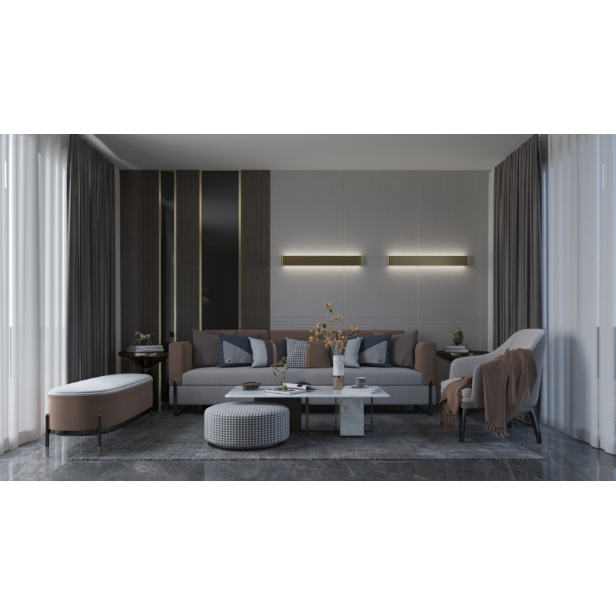 Immax NEO 07137-G - LED SMART Applique murale à intensité variable LINEA doré LED/40W/230V + télécommande 76 cm Tuya ZigBee
