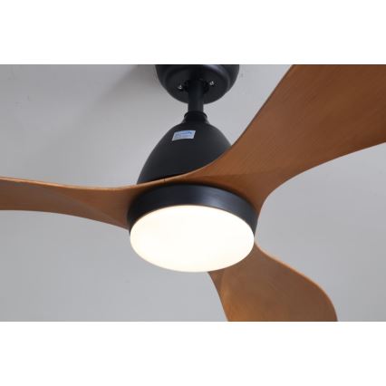 Immax NEO 07141-B - Ventilateur de plafond LED NEO LITE FRESCO LED/18W/230V Tuya Wi-Fi noir/bois+ télécommande