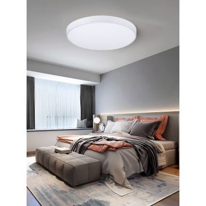 Immax NEO 07149-W40 - Plafonnier LED à intensité variable NEO LITE AREAS LED/24W/230V Tuya Wi-Fi blanc + télécommande