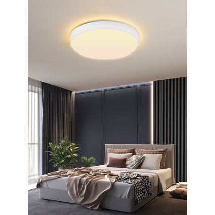 Immax NEO 07149-W40 - Plafonnier LED à intensité variable NEO LITE AREAS LED/24W/230V Tuya Wi-Fi blanc + télécommande