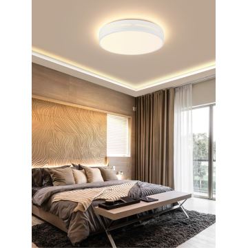Immax NEO 07153-W50 - Dimbare LED Plafond Lamp NEO LITE PERFECTO LED/48W/230V Wi-Fi Tuya wit + afstandsbediening
