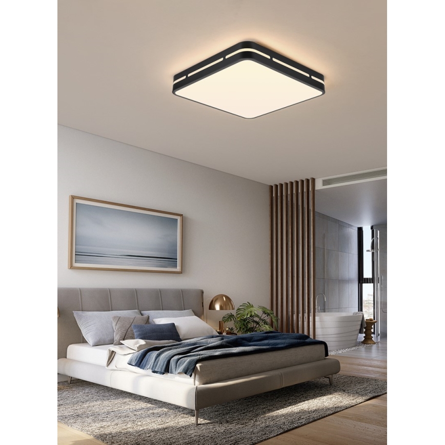 Immax NEO 07154-B42 - Dimbare LED Plafond Lamp NEO LITE PERFECTO LED/48W/230V Wi-Fi Tuya zwart + afstandsbediening