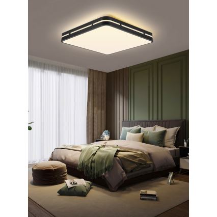 Immax NEO 07154-B42 - Dimbare LED Plafond Lamp NEO LITE PERFECTO LED/48W/230V Wi-Fi Tuya zwart + afstandsbediening