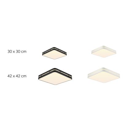 Immax NEO 07154-B42 - Dimbare LED Plafond Lamp NEO LITE PERFECTO LED/48W/230V Wi-Fi Tuya zwart + afstandsbediening