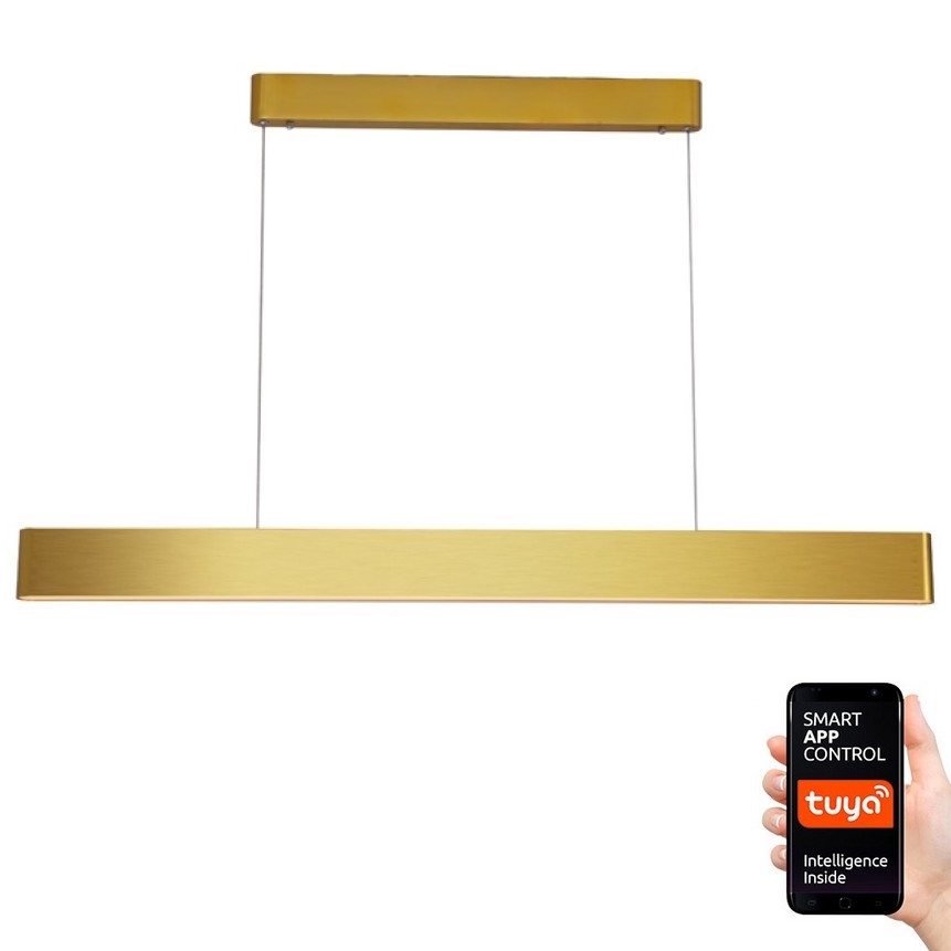 Immax NEO 07157-G120X - LED RGB+CCTW Dimbare hanglamp aan een koord MILANO LED/40W/230V Tuya goud