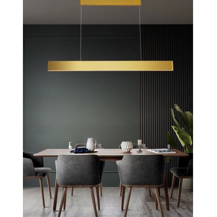 Immax NEO 07157-G120X - LED RGB+CCTW Dimbare hanglamp aan een koord MILANO LED/40W/230V Tuya goud