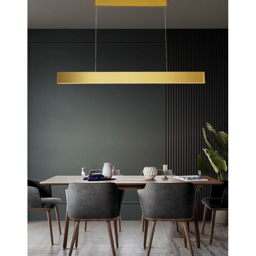 Immax NEO 07157-G120X - LED RGB+CCTW Dimbare hanglamp aan een koord MILANO LED/40W/230V Tuya goud