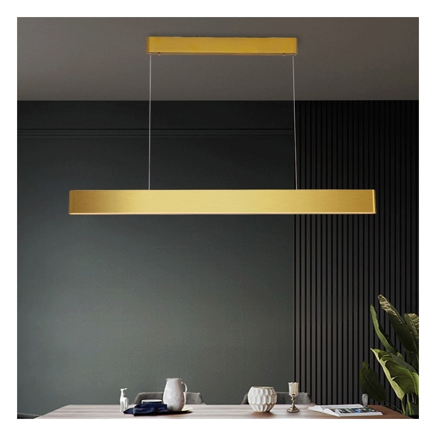 Immax NEO 07157-G120X - LED RGB+CCTW Dimbare hanglamp aan een koord MILANO LED/40W/230V Tuya goud