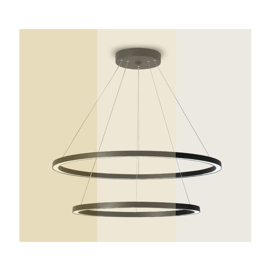 Immax NEO 07158-B80-60 - LED dimbare hanglamp aan snoer FINO LED/93W/230V Tuya zwart + afstandsbediening