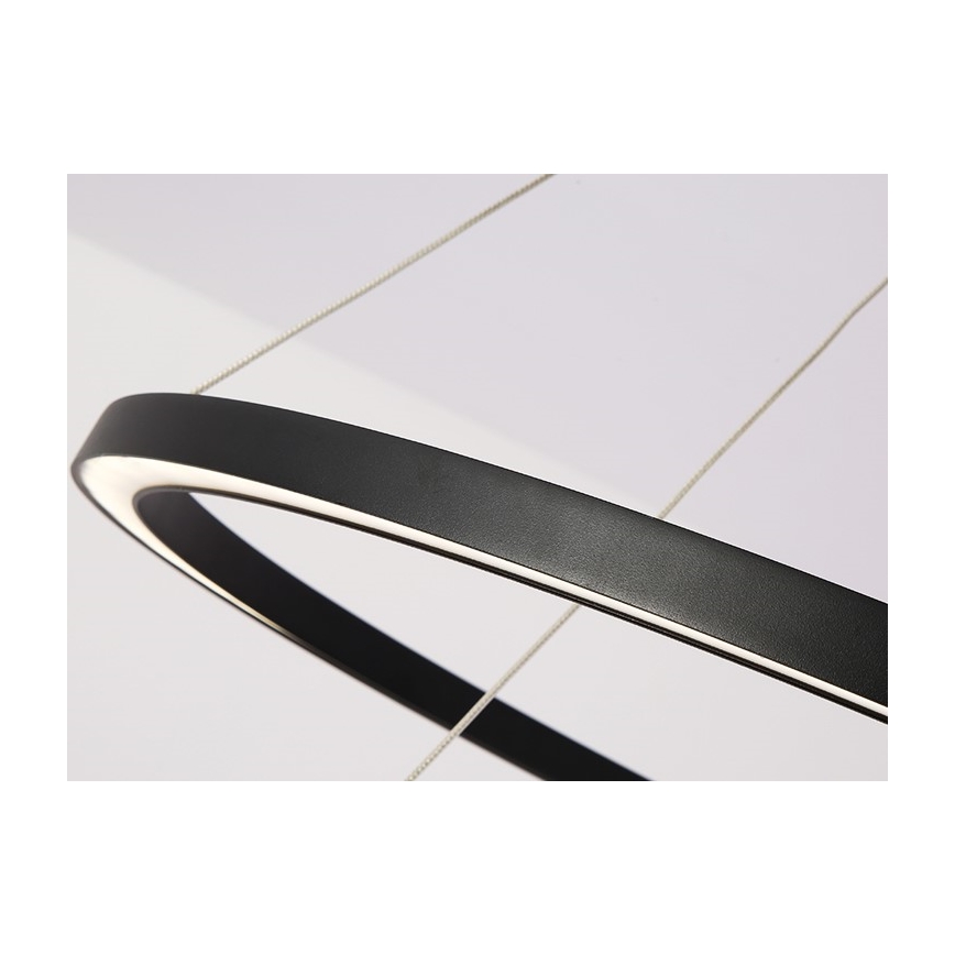 Immax NEO 07158-B80-60 - LED dimbare hanglamp aan snoer FINO LED/93W/230V Tuya zwart + afstandsbediening