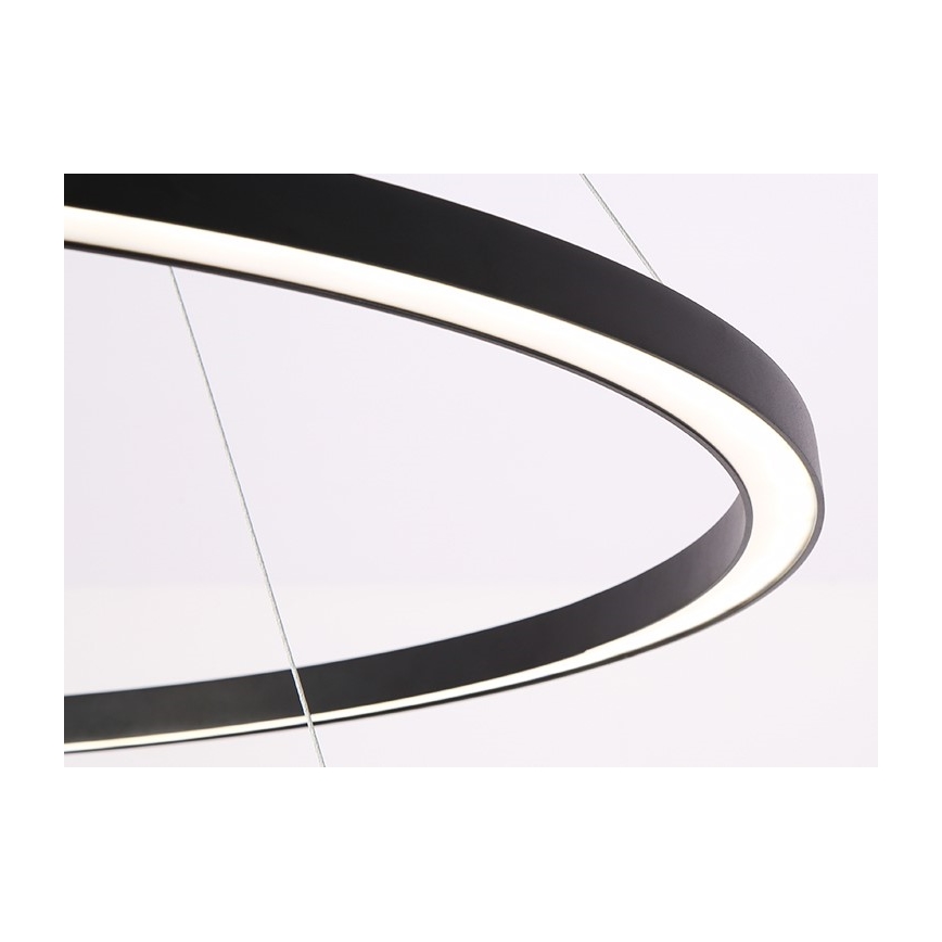 Immax NEO 07158-B80-60 - LED dimbare hanglamp aan snoer FINO LED/93W/230V Tuya zwart + afstandsbediening