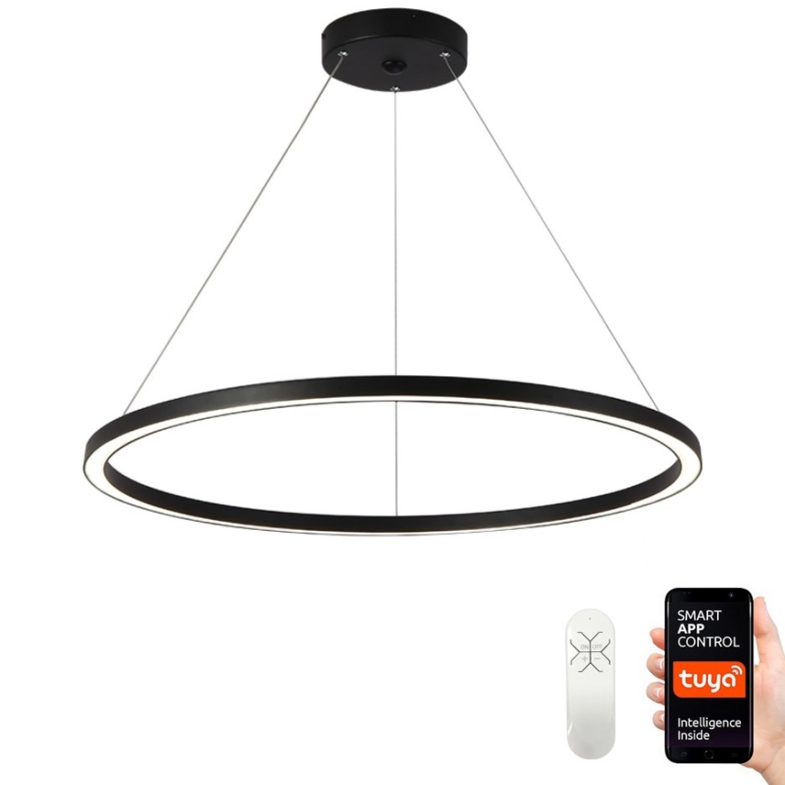 Immax NEO 07158-B80 - Lustre LED à intensité variable sur un fil FINO LED/60W/230V Tuya noir + télécommande