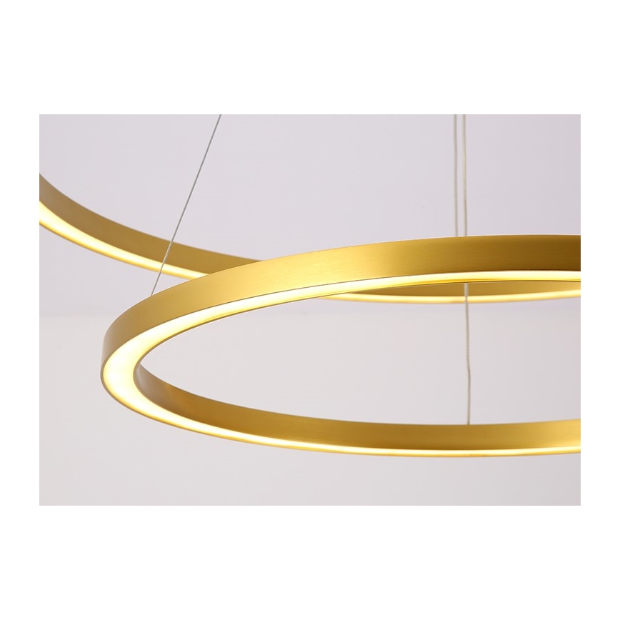 Immax NEO 07159-G80-60 - LED dimbare hanglamp aan snoer FINO LED/93W/230V Tuya goud + afstandsbediening