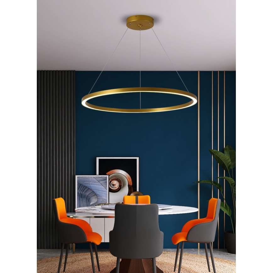 Immax NEO 07159-G80 - Suspension filaire à intensité variable FINO LED/60W/230V Tuya doré + télécommande