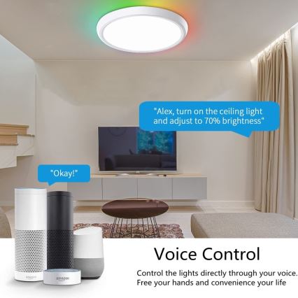 Immax NEO 07164-40 - LED RGB+CCT Dimbaar plafondlamp NEO LITE TUDO LED/50W/230V Wi-Fi Tuya + afstandsbediening