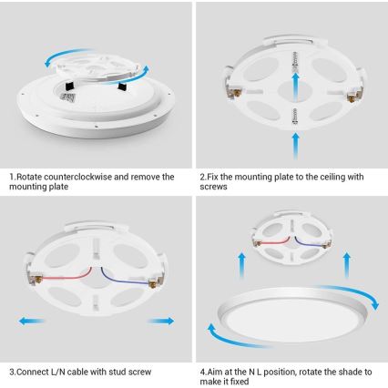 Immax NEO 07164-40 - LED RGB+CCT Dimbaar plafondlamp NEO LITE TUDO LED/50W/230V Wi-Fi Tuya + afstandsbediening