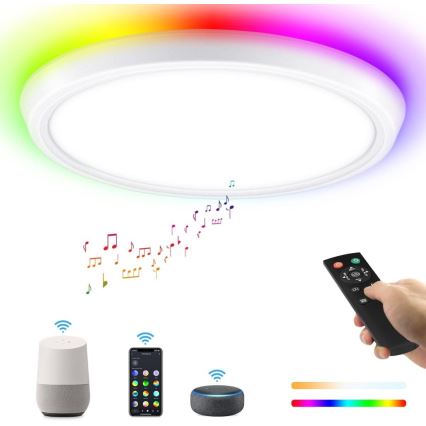 Immax NEO 07164-40 - LED RGB+CCT Dimbaar plafondlamp NEO LITE TUDO LED/50W/230V Wi-Fi Tuya + afstandsbediening
