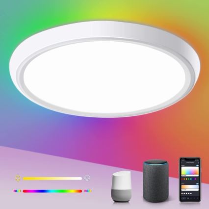 Immax NEO 07164-40-  Plafonnier à intensité variable LED RGB+CCT NEO LITE TUDO LED/50W/230V Wi-Fi Tuya + Télécommande