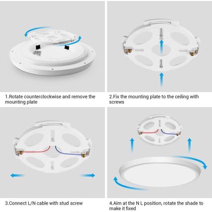 Immax NEO 07164-40-  Plafonnier à intensité variable LED RGB+CCT NEO LITE TUDO LED/50W/230V Wi-Fi Tuya + Télécommande