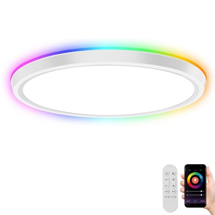 Immax NEO 07164-40-  Plafonnier à intensité variable LED RGB+CCT NEO LITE TUDO LED/50W/230V Wi-Fi Tuya + Télécommande