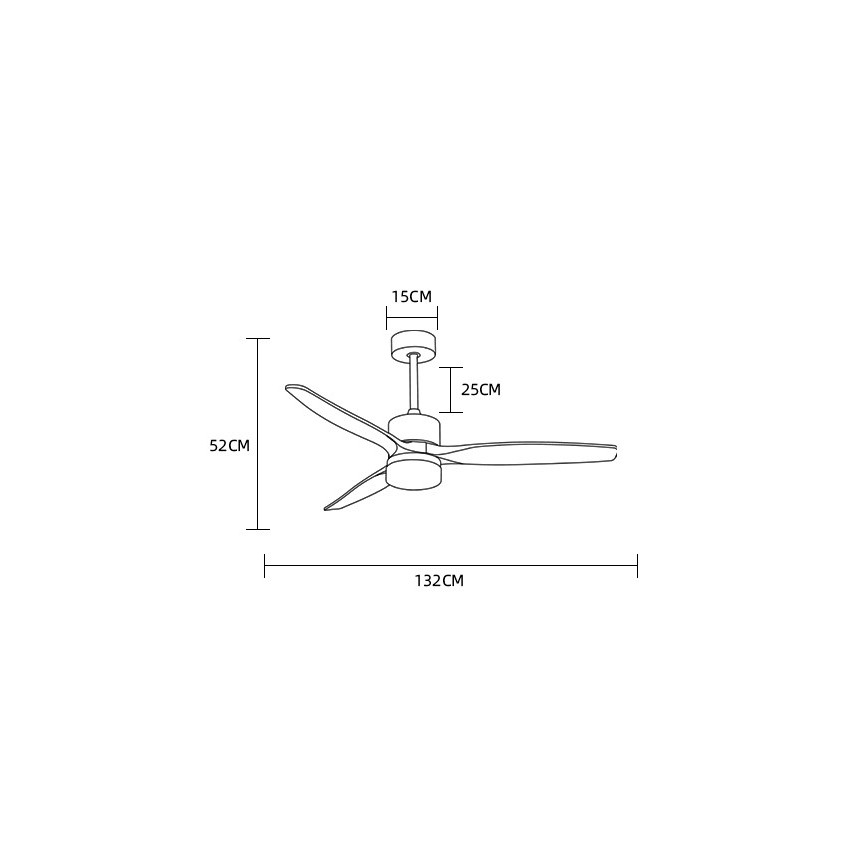 Immax NEO 07165-S - LED Plafondventilator ELEGANTE LED/18W/230V eiken Wi-Fi Tuya + afstandsbediening