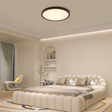 Immax NEO 07170-B60 - LED RGB+CCT Dimbare plafondlamp NEO LITE TUDO LED/65W/230V 2700-6500K Wi-Fi Tuya zwart + afstandsbediening