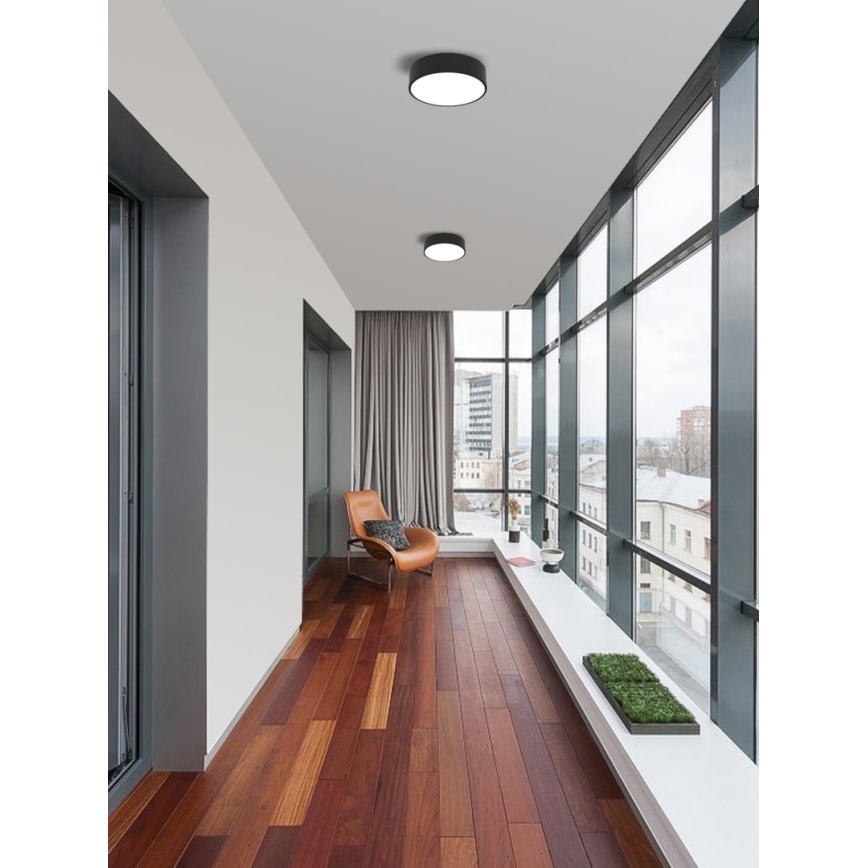 Immax NEO 07200L - Dimbare LED plafondlamp RONDATE LED/18W/230V 3000-6000K diameter 25 cm zwart Tuya + afstandsbediening