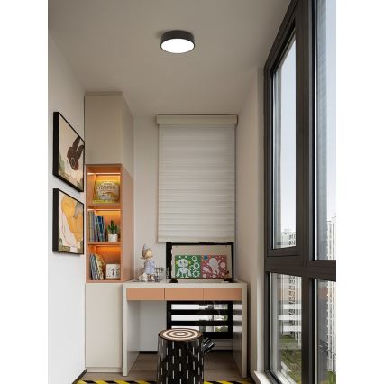 Immax NEO 07200L - Dimbare LED plafondlamp RONDATE LED/18W/230V 3000-6000K diameter 25 cm zwart Tuya + afstandsbediening