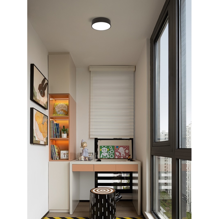 Immax NEO 07200L - Dimbare LED plafondlamp RONDATE LED/18W/230V 3000-6000K diameter 25 cm zwart Tuya + afstandsbediening