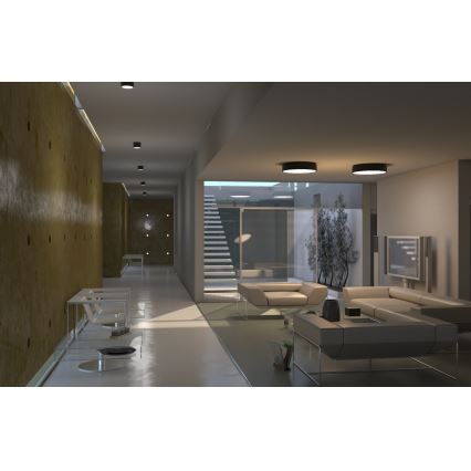 Immax NEO 07200L - Dimbare LED plafondlamp RONDATE LED/18W/230V 3000-6000K diameter 25 cm zwart Tuya + afstandsbediening