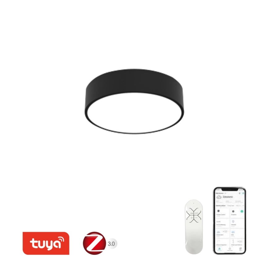 Immax NEO 07200L - Dimbare LED plafondlamp RONDATE LED/18W/230V 3000-6000K diameter 25 cm zwart Tuya + afstandsbediening