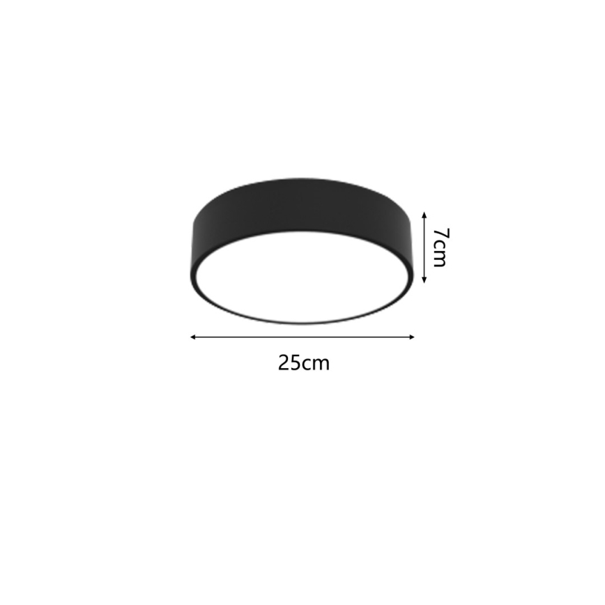 Immax NEO 07200L - Dimbare LED plafondlamp RONDATE LED/18W/230V 3000-6000K diameter 25 cm zwart Tuya + afstandsbediening