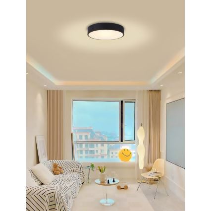 Immax NEO 07201L - Dimbare LED plafondlamp RONDATE LED/28W/230V zwart Tuya + afstandsbediening