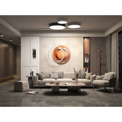 Immax NEO 07201L - Plafonnier à intensité variable RONDATE LED/28W/230V noir Tuya + télécommande