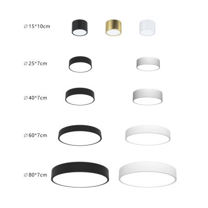 Immax NEO 07203L-Plafonnier LED à intensité variable RONDATE 65W/230V 3000-6000K Tuya noir + télécommande