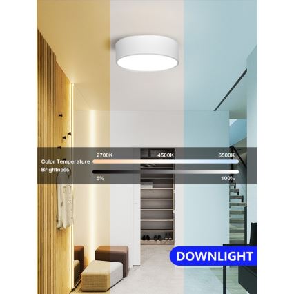 Immax NEO 07204L - Dimbare LED plafondlamp RONDATE LED/18W/230V 3000-6000K wit Tuya + afstandsbediening