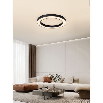 Immax NEO 07210L - Plafonnier à intensité variable LED PASTEL LED/68W/230V 95 cm noir Tuya + télécommande