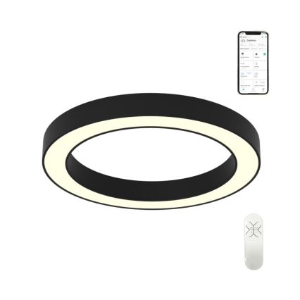 Immax NEO 07210L - Plafonnier à intensité variable LED PASTEL LED/68W/230V 95 cm noir Tuya + télécommande