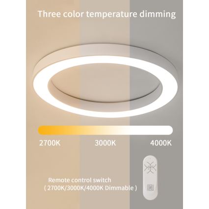 Immax NEO 07213L - Dimbare LED plafondlamp PASTEL LED/68W/230V 95 cm wit Tuya + afstandsbediening