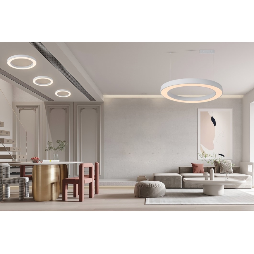 Immax NEO 07213L - Dimbare LED plafondlamp PASTEL LED/68W/230V 95 cm wit Tuya + afstandsbediening