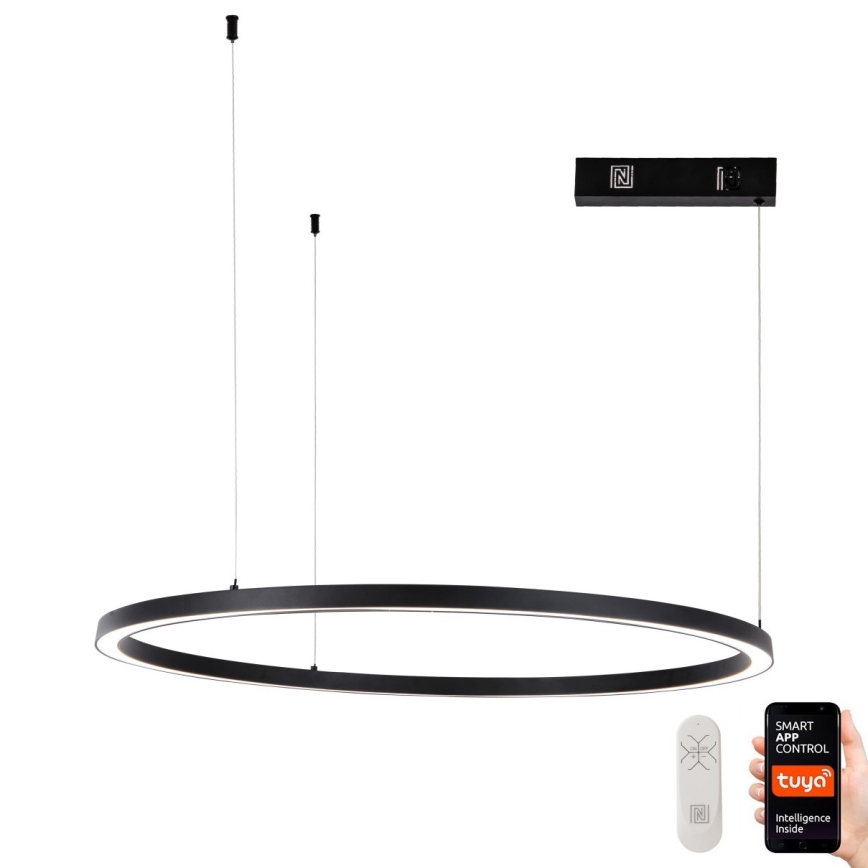 Immax NEO 07215L - Suspension filaire à intensité variable FINO LED/60W/230V 80 cm noir Tuya + télécommande