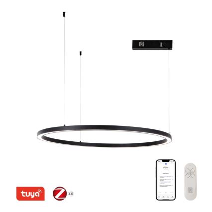 Immax NEO 07215L - Suspension filaire à intensité variable LED FINO LED/60W/230V 80 cm noir Tuya + télécommande