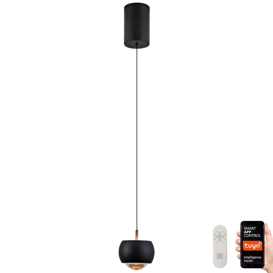 Immax NEO 07219L - Dimbare LED hanglamp aan een koord DORMINE LED/6W/230V mat zwart Tuya + afstandsbediening