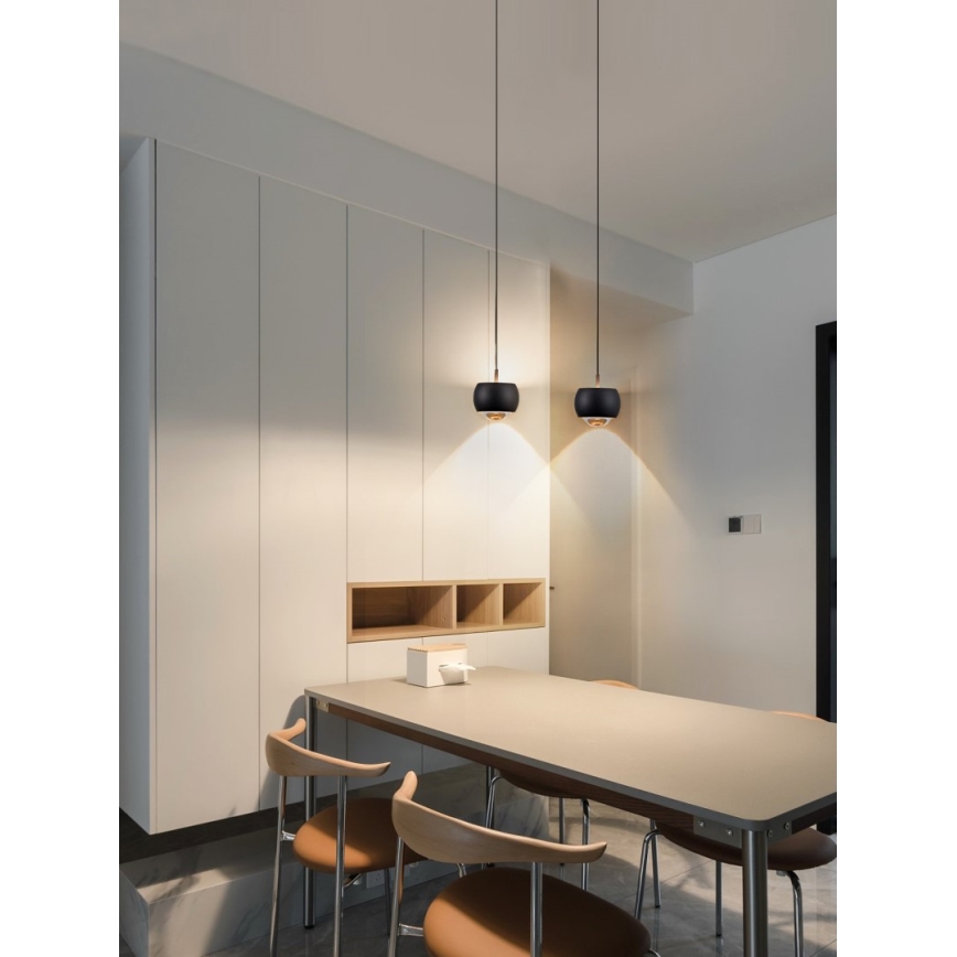 Immax NEO 07219L - Dimbare LED hanglamp aan een koord DORMINE LED/6W/230V mat zwart Tuya + afstandsbediening