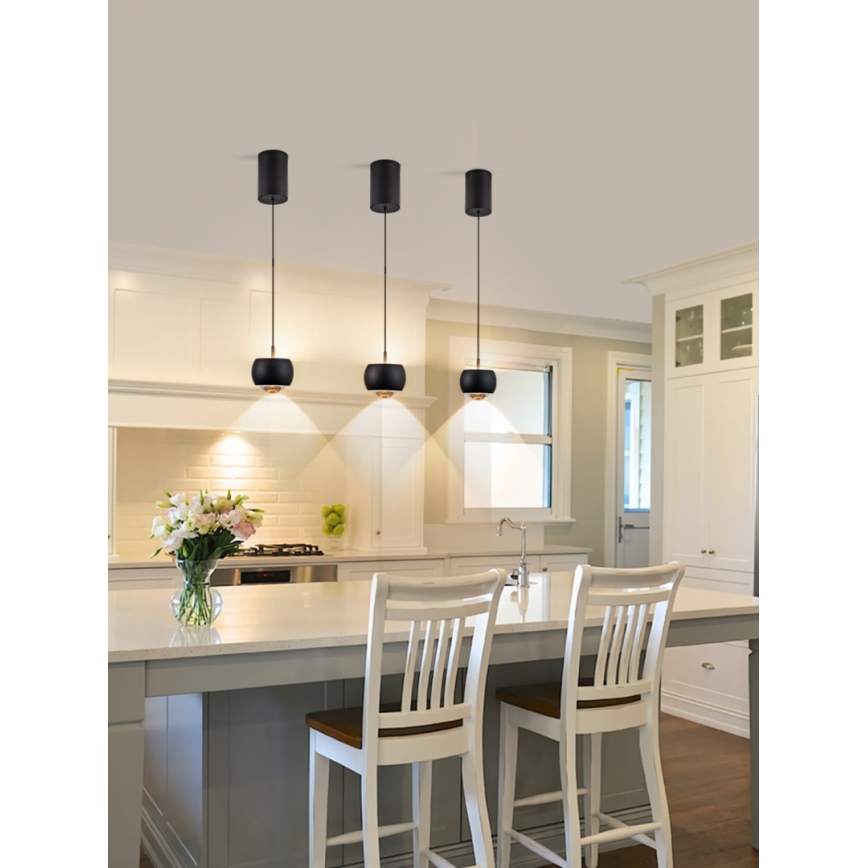 Immax NEO 07219L - Dimbare LED hanglamp aan een koord DORMINE LED/6W/230V mat zwart Tuya + afstandsbediening