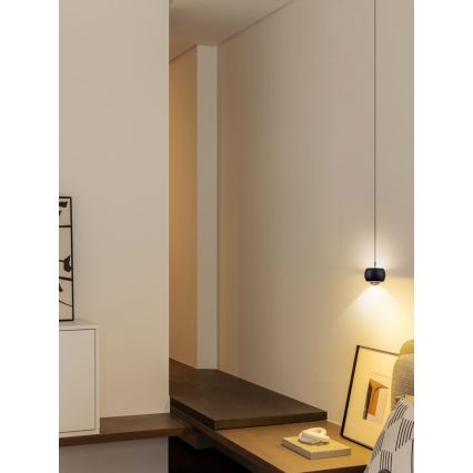 Immax NEO 07219L - Dimbare LED hanglamp aan een koord DORMINE LED/6W/230V mat zwart Tuya + afstandsbediening